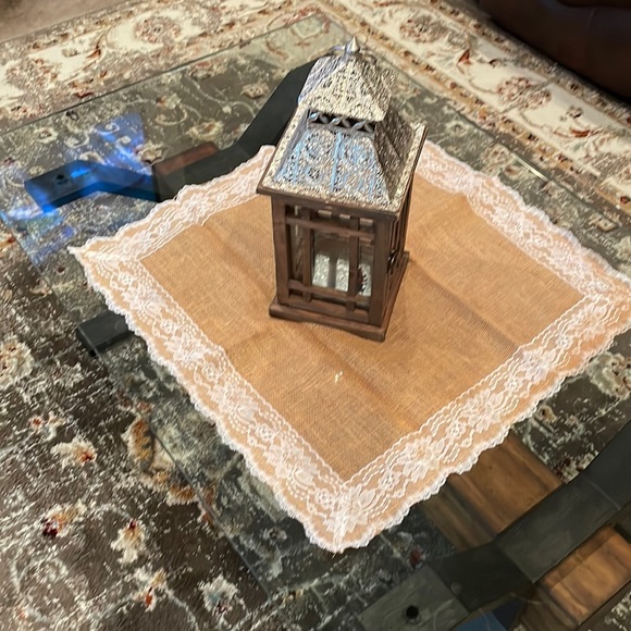 Burlap square table cloths